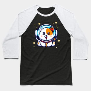 Cute Cat Astronaut Space Kawaii Chibi Kitten Pet Baseball T-Shirt